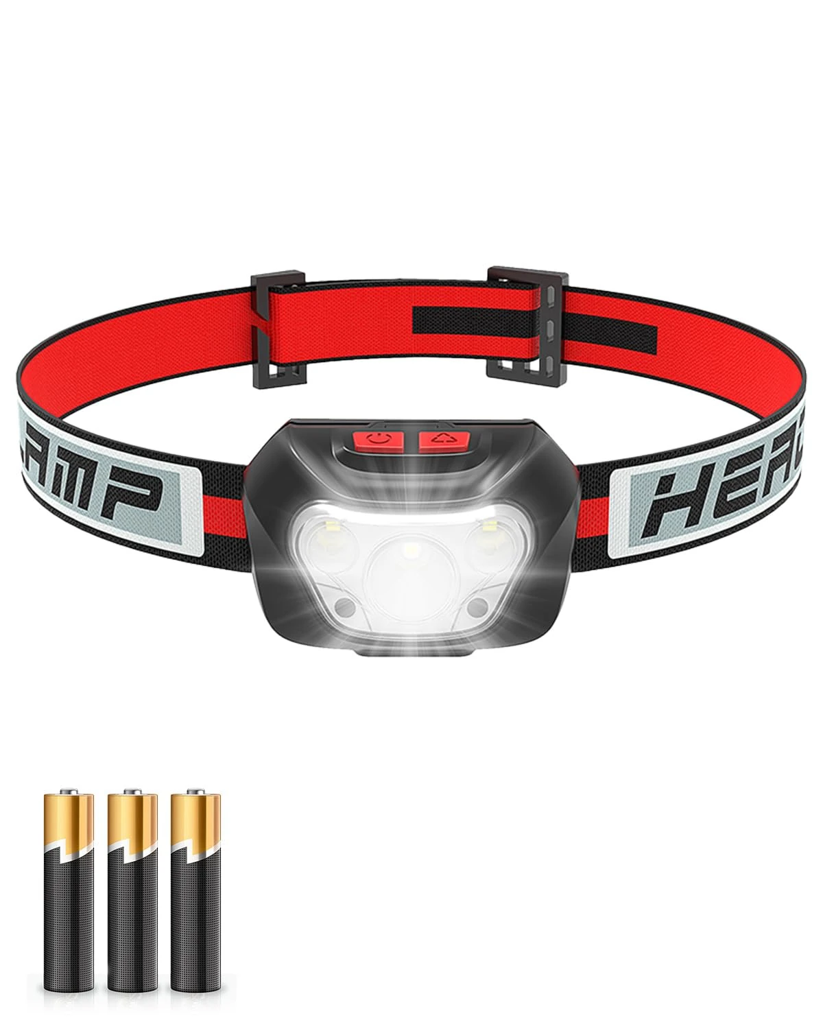 Victoper LED Head Torch, 2500L 6 Lighting Modes Headlamp, Battery Powered Waterproof for Kids Adult Camping Hiking Fishing