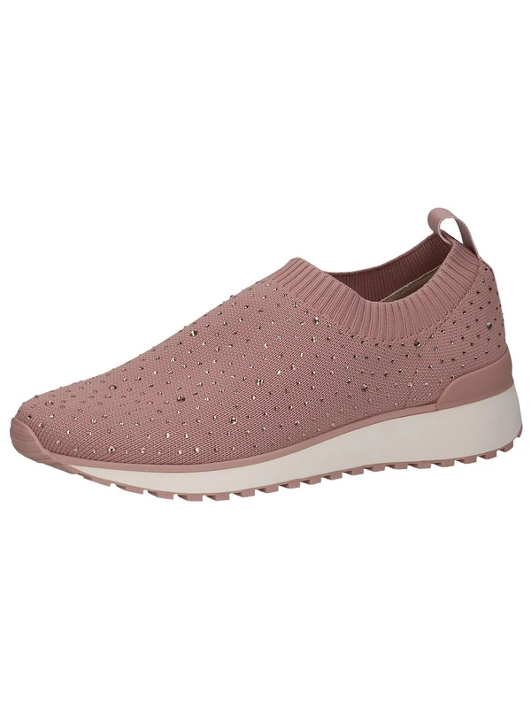 CAPRICE Women's Slip-on Sneakers Without Laces for Slipping on, Pink (Rose Knit), 4 UK