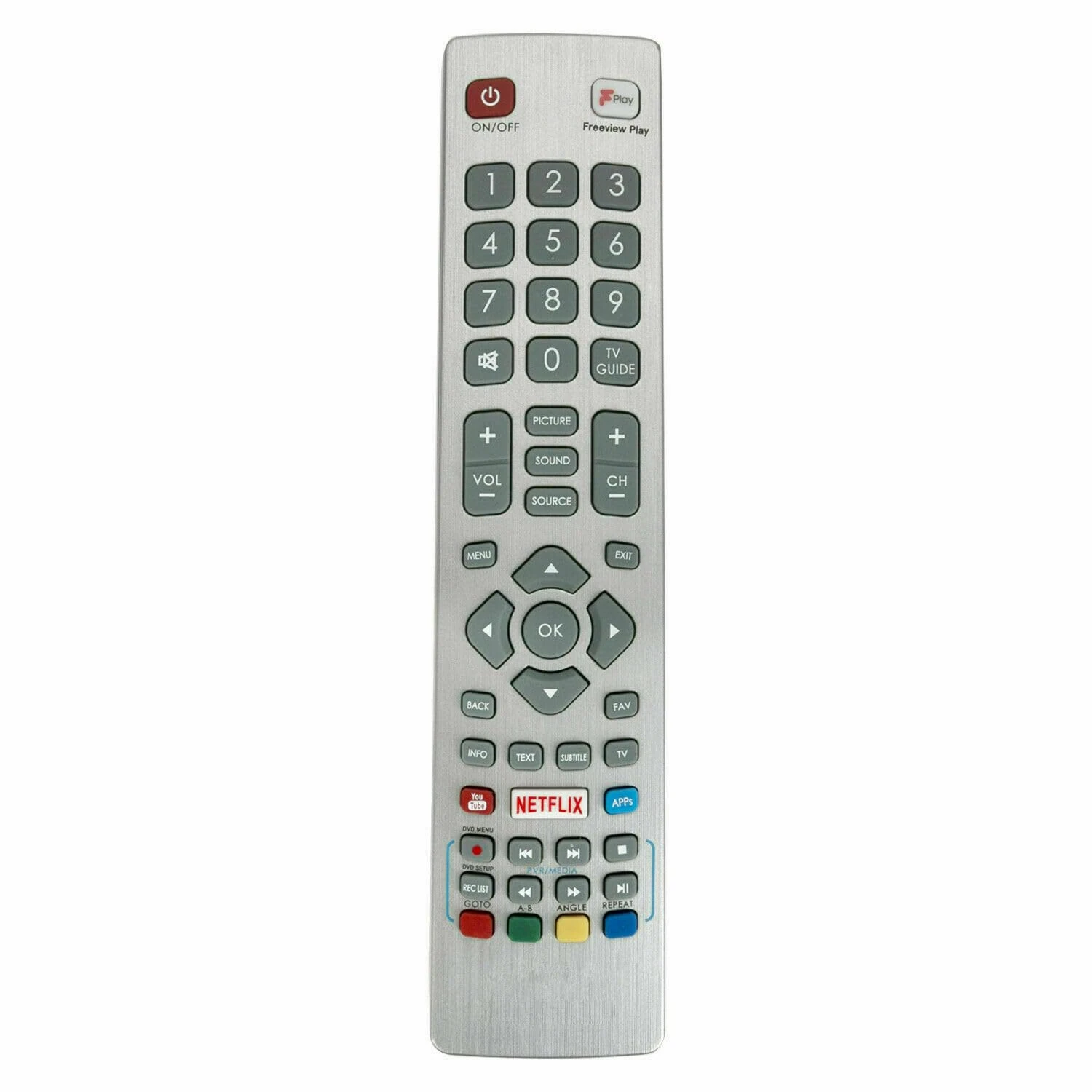 SHWRMC0129 New Replacement Remote Control fit for Sharp Smart TV with F-Play Netflix buttons LC-40FG5142KF LC-40FG5151KF LC-40FG5152KF LC-40FG5341KF LC-40FG5342KF LC-43CFG6001KF