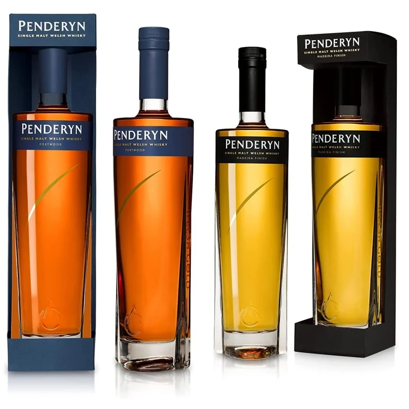 Penderyn Port Wood Finish, Welsh Single Malt Whisky 46% - 700ml & Single Malt Scotch Welsh Malt Whisky 70cl