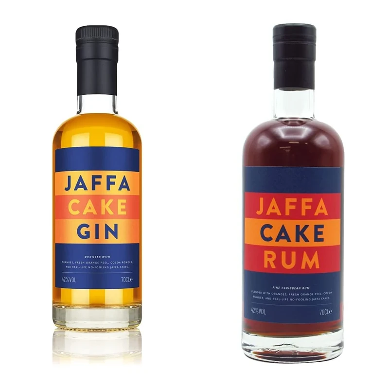 Jaffa Cake Gin, 1 x 700ml & Jaffa Cake Rum | 700ml | 42% ABV | Made With Real Jaffa Cakes | Perfect In a Cocktail Or On Its Own