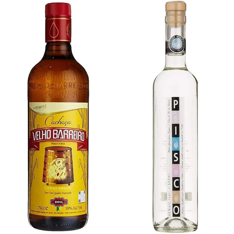Velho Barreiro Cachaca 70 cl & Pisco ABA Pisco, 50 cl