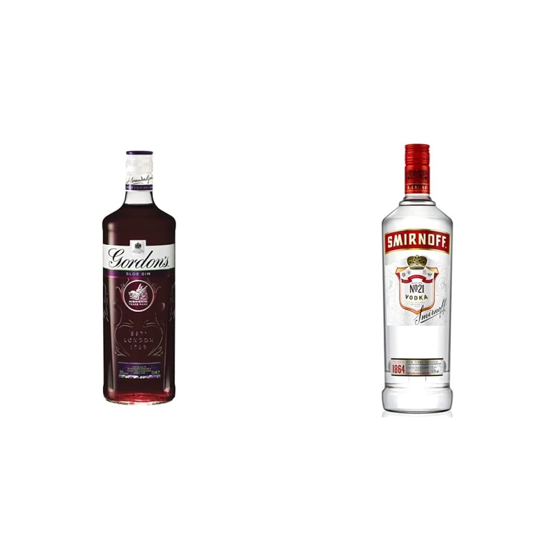 Gordon's Sloe Gin, 70 cl & Smirnoff Red Label Vodka, 1L