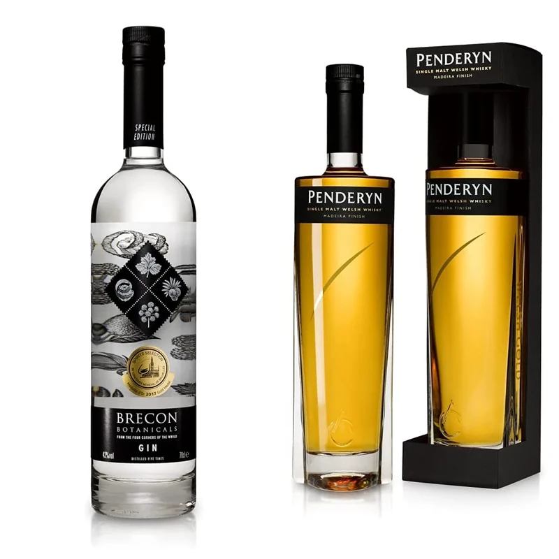 Brecon Botanicals Gin 43% ABV 70cl Award Winning Welsh Gin Small Batch & Single Malt Scotch Welsh Malt Whisky 70cl