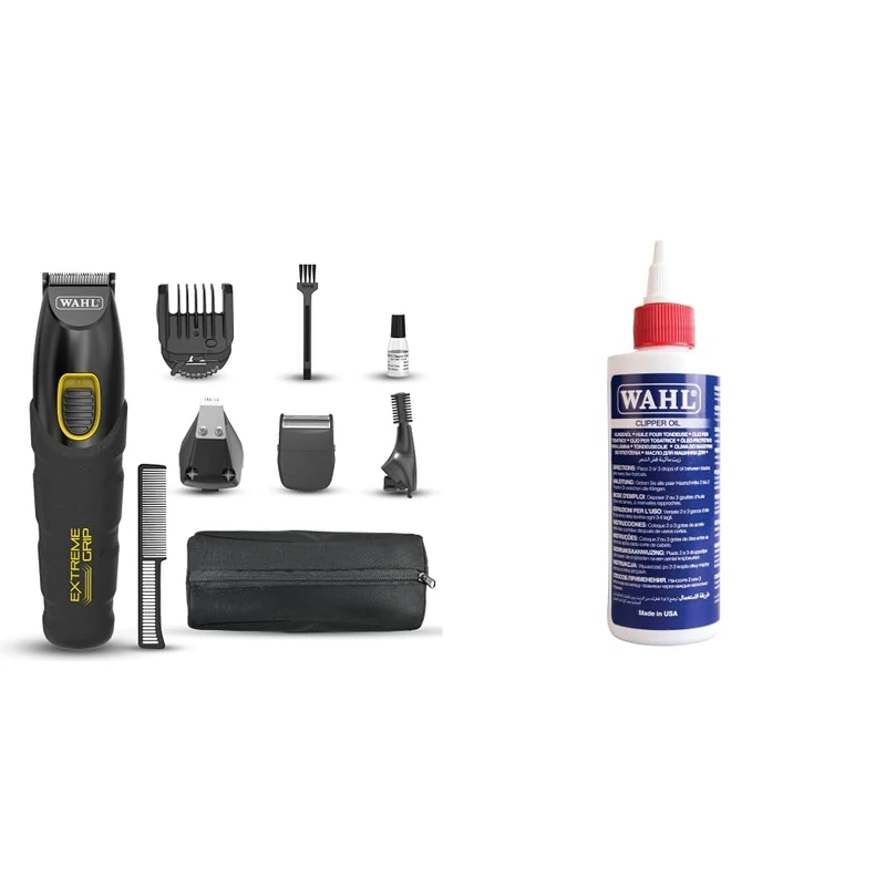Wahl Father's Day Gift, Gifts for Dad, Extreme Grip 7 in 1 Multigroomer, Beard Trimmer for Men & Clipper Oil, Blade Oil for Hair Clippers, Beard Trimmers and Shavers, Lubricating Oils for Clippers