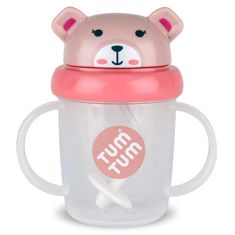 TUM TUM Tippy Up Free Flow Sippy Cup (No Valve), Sippy Cup for Toddlers, 200ml, BPA Free (Betsy Bear S3)