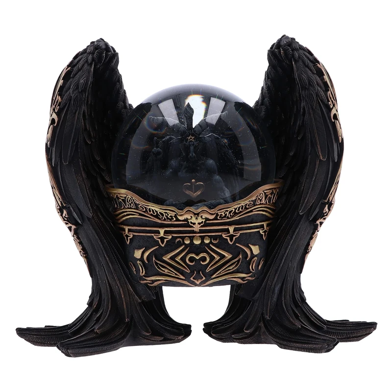 Nemesis Now Baphomet Antiquity Snow Globe 22.5cm, Resin & Glass, Baphomet Antiquity Snow Globe, Glass Globe, Cast in the Finest Resin, Expertly Hand-Painted, Black