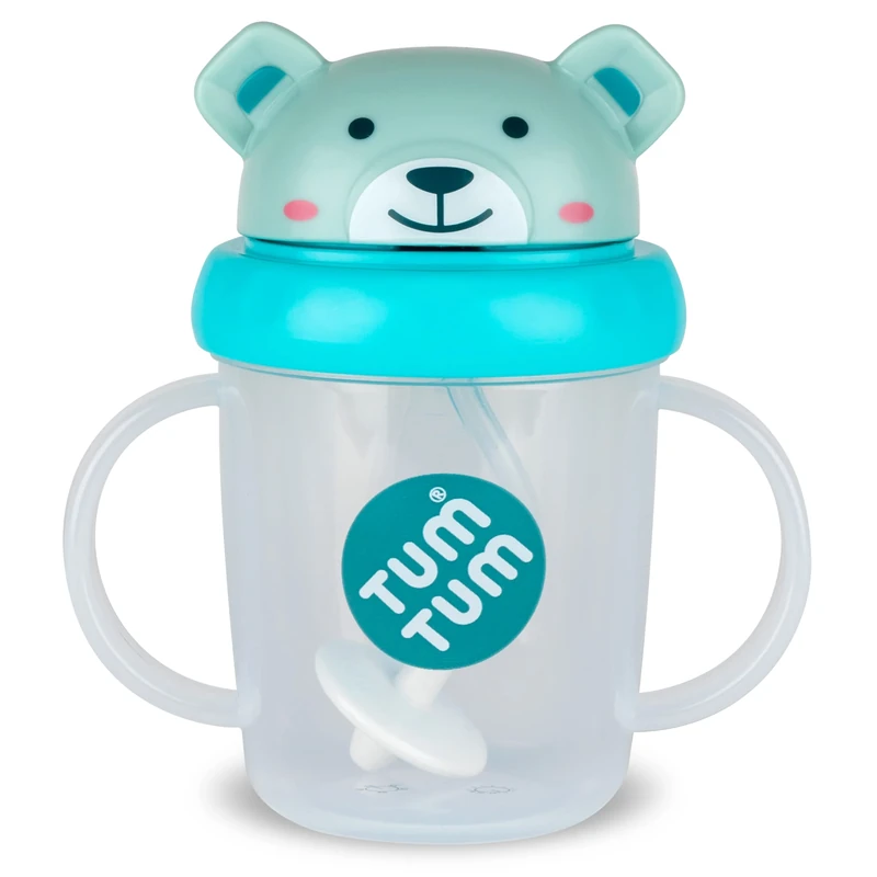 TUM TUM Tippy Up Flow Sippy Cup 200ml - BPA Free, Leakproof Lid