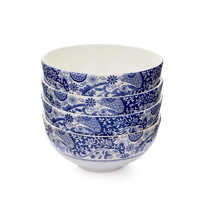Spode Brocato Set of 4 16cm Rimless Bowls,Blue & White