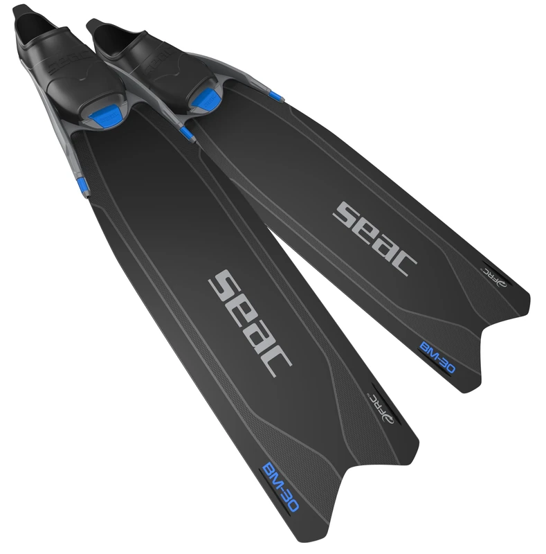 SEAC BM30, Long freediving fins with new generation blade, black, 3.5/5UK