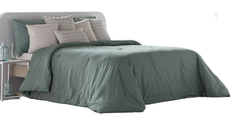 ANTILO TEXTIL Bali Bedspread, Cotton, Mint Green, 200x270 - Image 1
