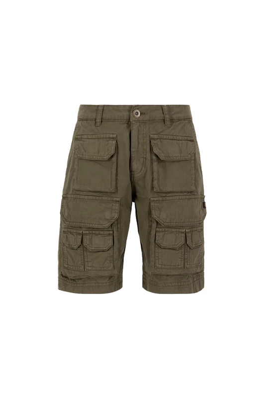 Alpha Industries Battle Cargo Shorts for Men Dark Olive