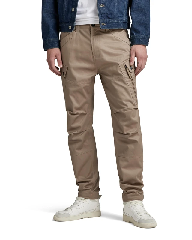 G-Star Men's Zip Cargo Pants Regular Tapered, Beige (dk lever D24720-C072-B416), 33W / 34L - Image 1