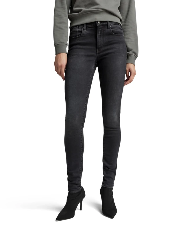 G-Star Women's Lhana Skinny Jeans, Grey (worn in black onyx D19079-C910-C942), 24W / 30L