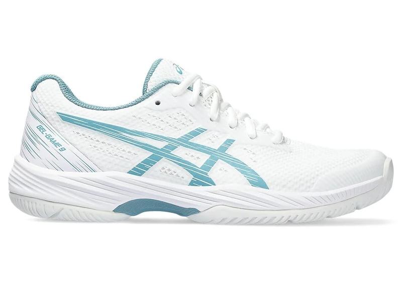 ASICS 1042A210-103 Gel-Game 9 Padel Women White/GRIS Blue UK 8.5