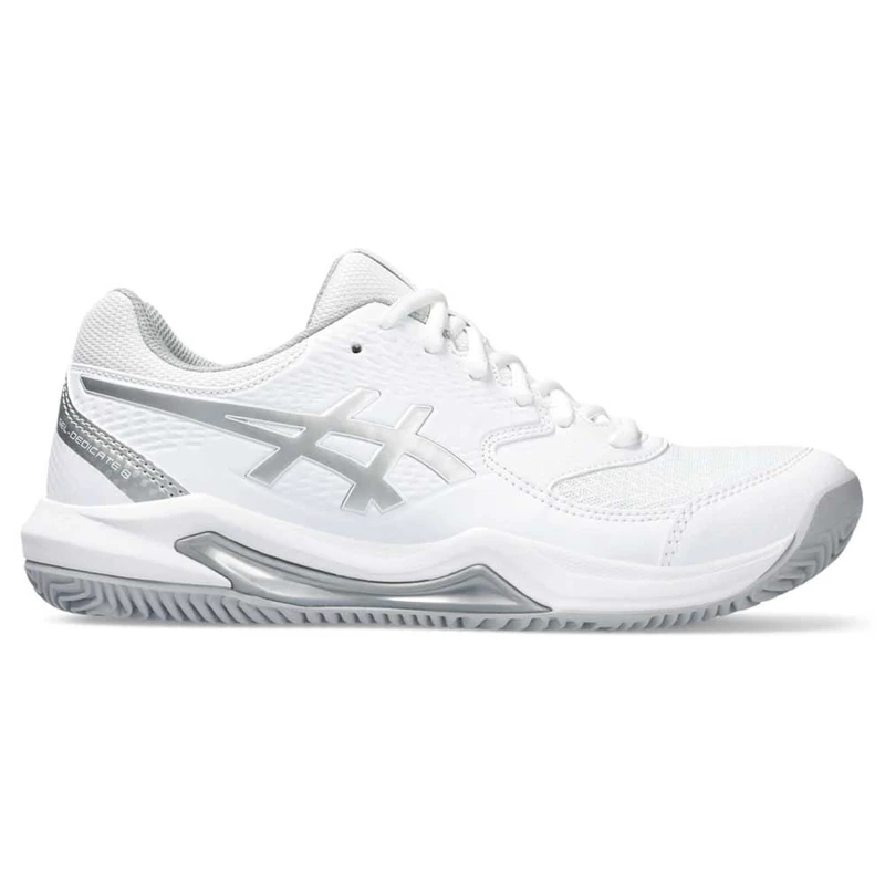 ASICS 1042A255-101 Gel-Dedicate 8 Clay Women White/Pure Silver UK 9.5