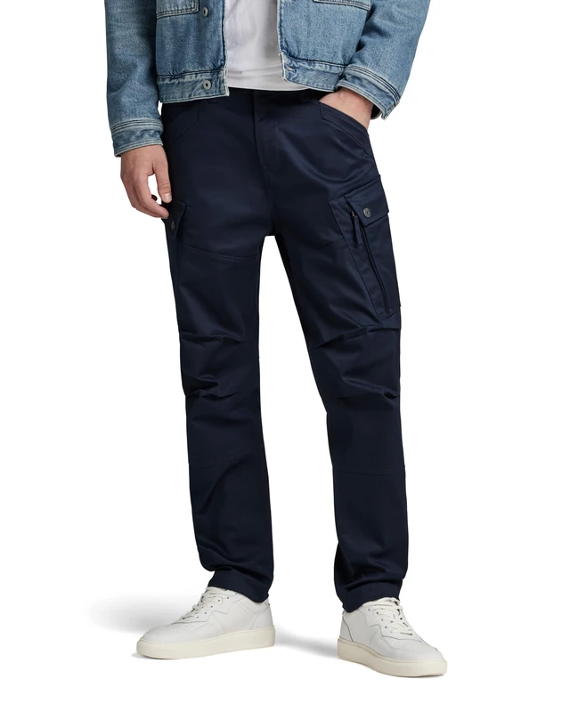G-Star Men's Zip Cargo Pants Regular Tapered, Blue (mazarine blue D24720-C072-4213), 27W / 30L