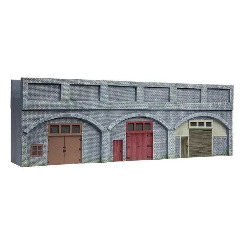 Hornby R7368 OO Gauge Low Relief Blue Brick Viaducts x 2 - Model Railway Accessories, Miniature Diorama Scenery Train Sets - Lifelike Building Models - Scale 1:76