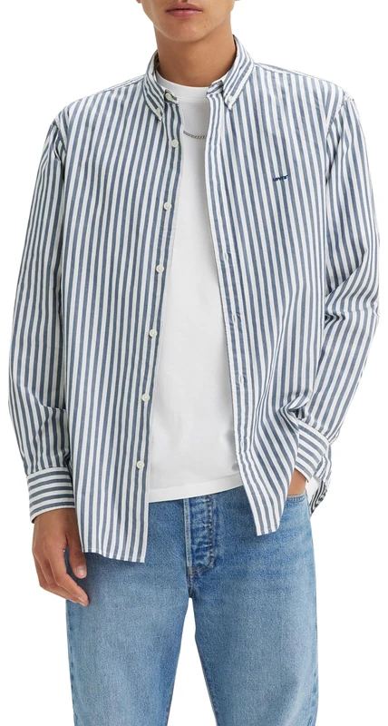 Levi's Men's 551Z Relaxed Straight Jeans, Dean Stripe Estate B, L