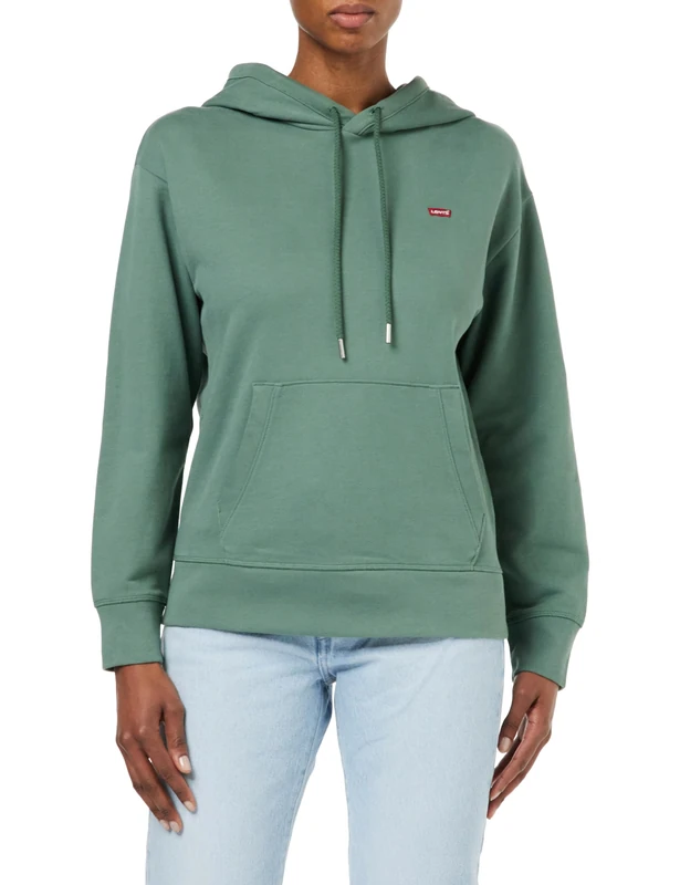Levi's Women's Standard Sweatshirt Hoodie, Dark Forest, XS