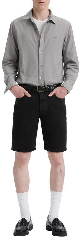 Levi's Men's 501® Original Shorts Denim Shorts, Black Accord Short, 34W
