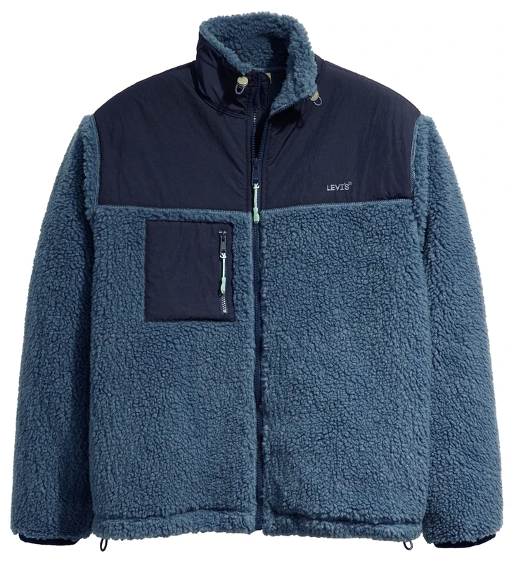 Levi's Women's Cosy Big Foot Sherpa Jacket, VINTAGE INDIGO X, L