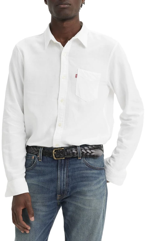 Levi's Men's Short Sleeve Classic Pocket Tee T-Shirt, Bright White, XS