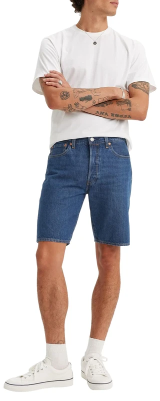Levi's Men's 501® Original Shorts Denim Shorts, Chips & Dip Lightweight, 28W