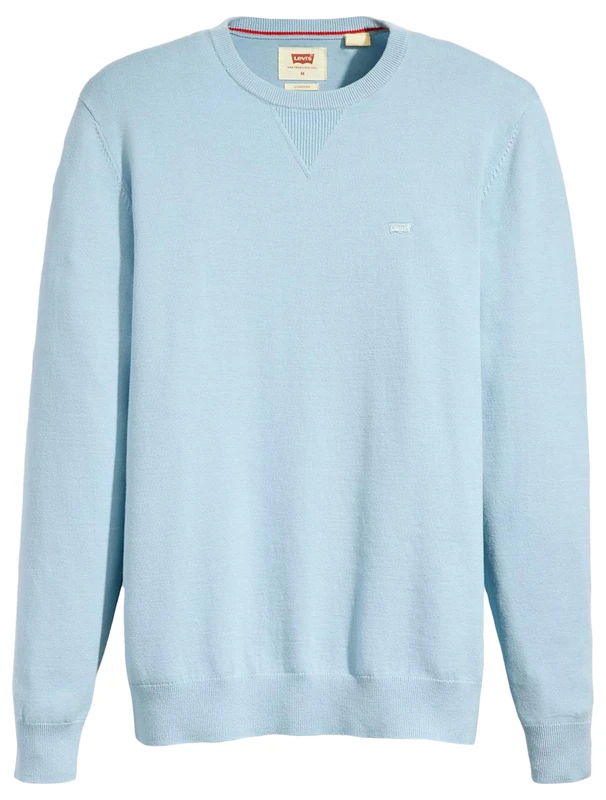 Levi's Men's Lightweight Hm Sweater Sweaters, Soft chambray blue, S