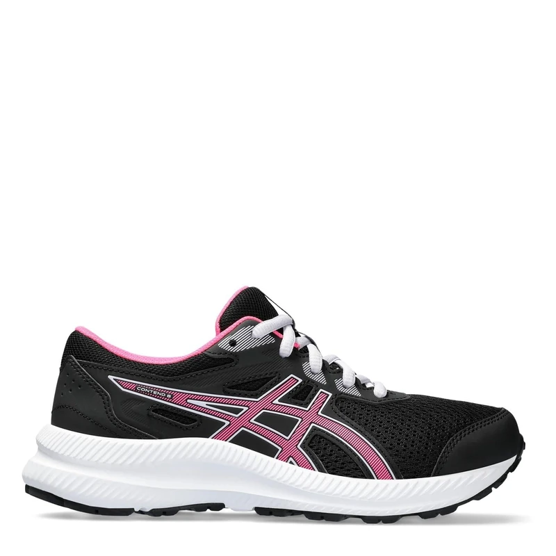 ASICS Boys Contend 8 Gs Sneaker, Black Hot Pink, 6 UK