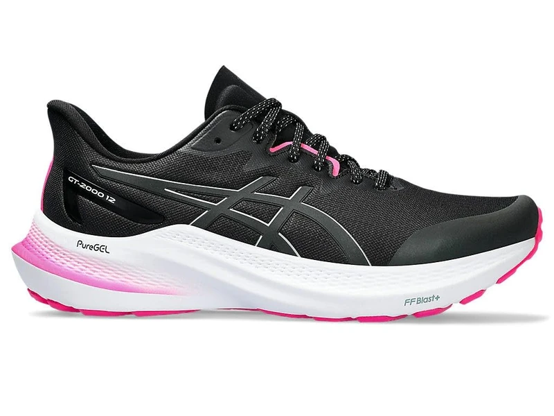ASICS GT 2000 12 Woman Running Shoes Black Silver