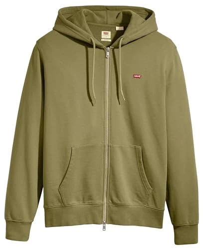 Levi's Men's Zip Up Non-Graphic Sweatshirt, Burnt Olive, XS