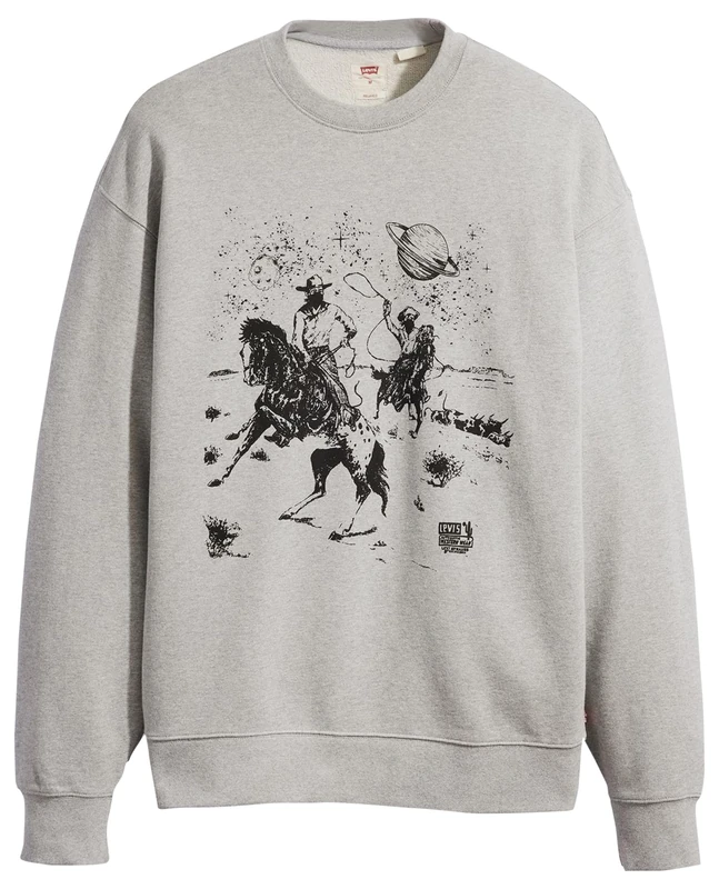 Levi's Men's Relaxd Graphic Crew, Space Cowboy Mhg, L