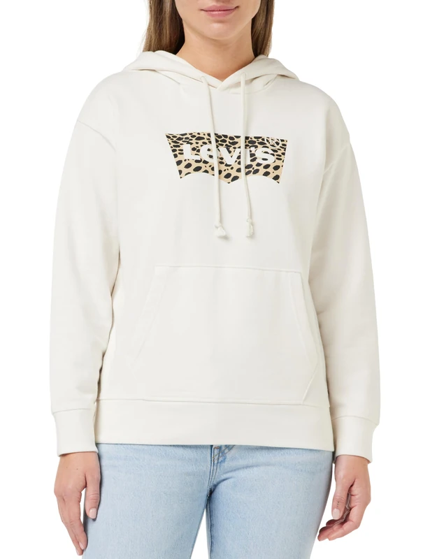 Levi's Women's Graphic Standard Hoodie Hoodie, Batwing Leopard, XXS