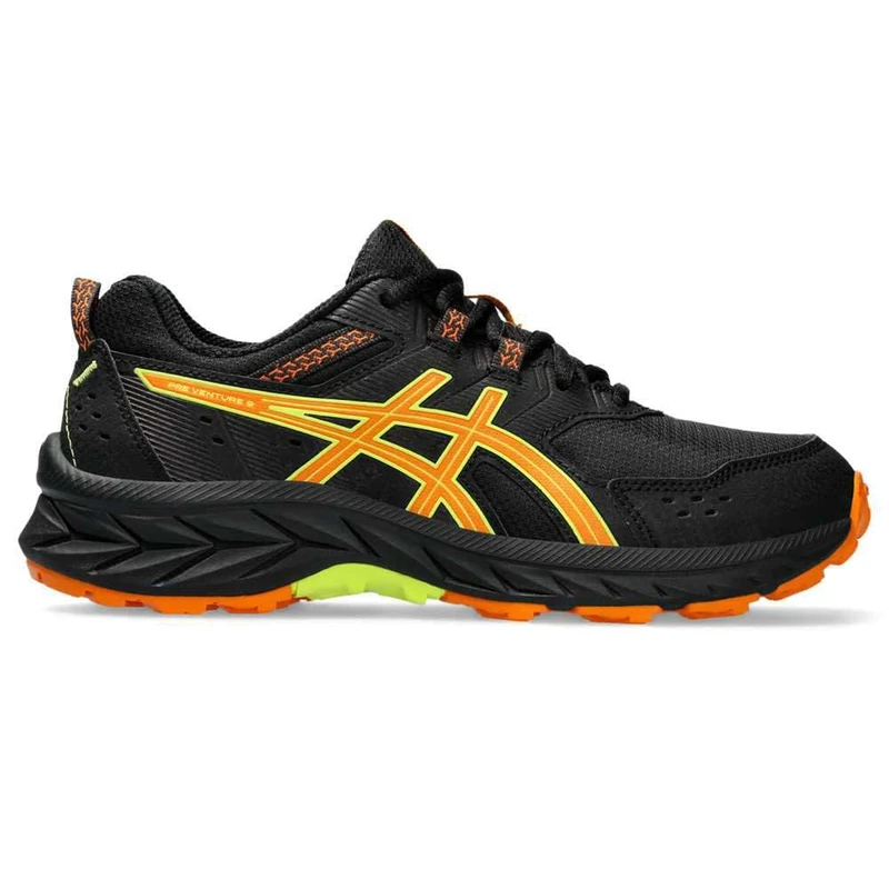 ASICS 1014A276-002 PRE Venture 9 GS Men Black/Bright Orange UK 3.5