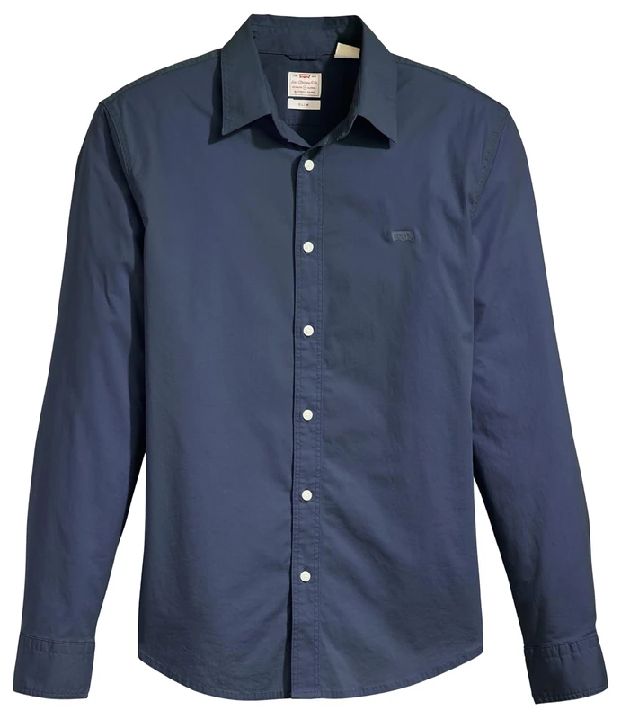Levi's Men's Long-Sleeve Battery Housemark Slim Shirt, Naval Academy, XL - Image 1