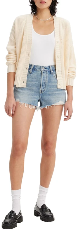 Levi's Women's 501 Original Denim Shorts, Vague Finish, 26
