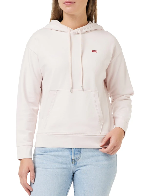 Levi's Women's Standard Sweatshirt Hoodie, Mauve Chalk, XXS