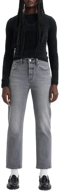 Levi's Women's 501 Crop Jeans, Hit the Road Bb, 23W / 26L