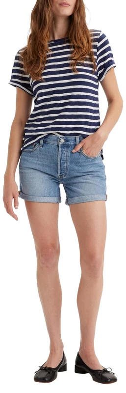 Levi's Women's 501 Rolled Short Denim Shorts, Must Be Mine Short, 4