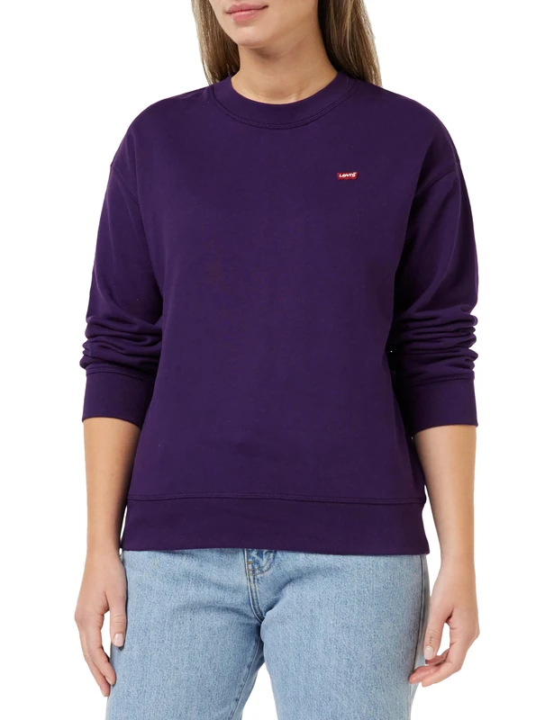 Levi's Women's Standard Crew Sweatshirt, Blackberry Cordial, XXS