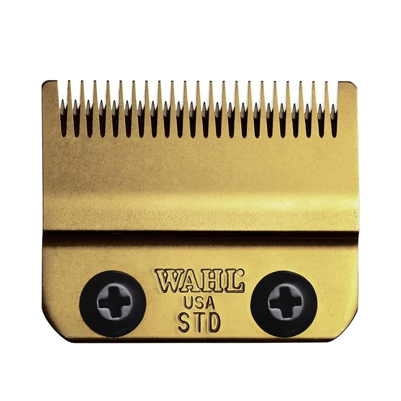 WAHL Gold Stagger Tooth Blade 0.5-1.2mm Precision Sharpening Replacement Blades for Hair Clipper Blades, Shades, Titanium, DLC Coating, Gold Cordless Magic Clip