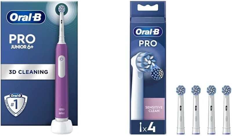 Oral-B Junior Purple + Oral-B Sensi Clean 4ct
