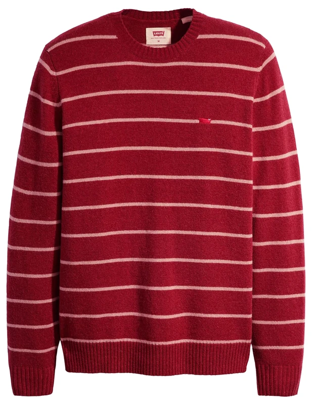 Levi's Men's Original Housemark Sweater Sweatshirt, Bookish Sundried Tomato, S