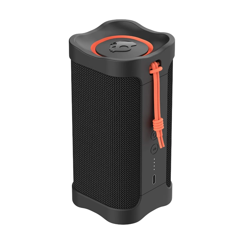 Skullcandy Terrain Wireless Bluetooth Portable Speaker, IPX7 Waterproof, 14 Hour Battery, True Wireless Stereo with Built-In Carry Strap for Travel and Outdoor Use - Black
