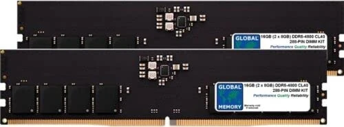 16GB (2 x 8GB) DDR5 4800MHz PC5-38400 288-PIN DIMM MEMORY RAM KIT COMPATIBLE WITH PC DESKTOPS/MOTHERBOARDS