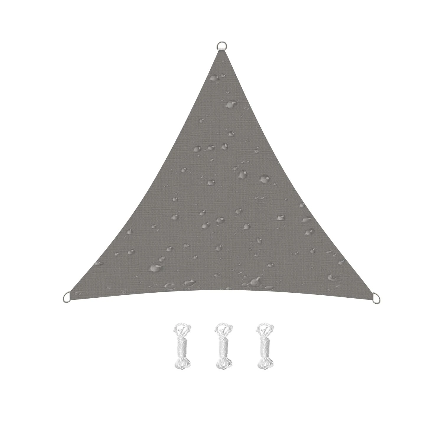 HOMPER Triangle Sun Shade Sail 2.4x2.4x2.4m, 95% UV Block Garden Sunscreen Awning Canopy with Free Rope, Breathable Patio Sail pergola for Outdoor Party