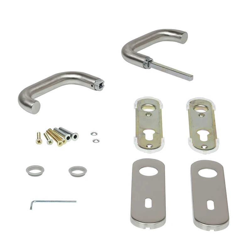 Hörmann D-110 694118 Short Plate Handle Set for Bundt Stainless Steel