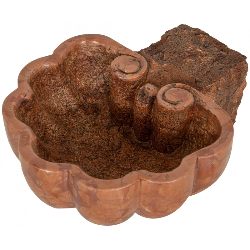 Biscottini Marble Holy Water Stoup 30.5 x 26 x 13.5 cm | Shell Shape Holy Water Fence, for Houses and Churches