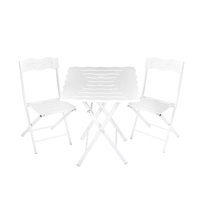 WELL HOME MOBILIARIO & DECORACIÓN White Garden Table and Chairs Set